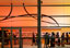 Lit up gallery at night